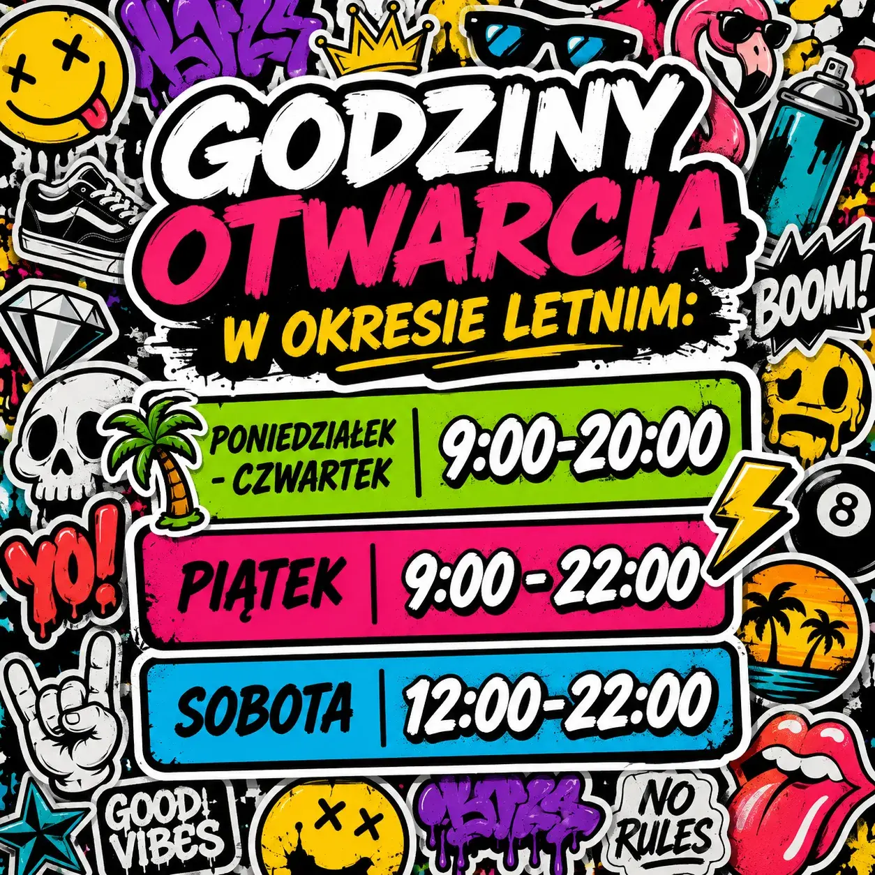Letnie godziny otwarcia Vape Mate Spot - Vape Shop Poznań