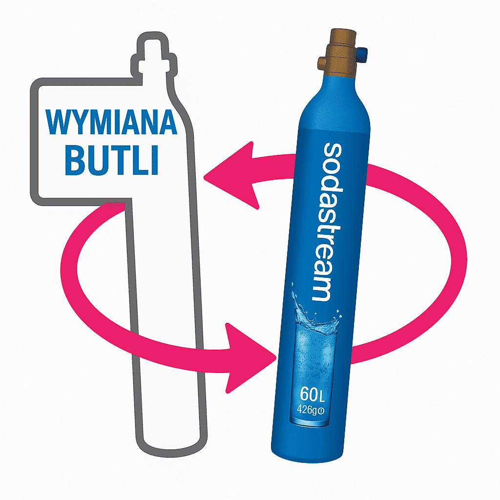 Wymiana niebieskiego cylindra CO2 do SODASTREAM 0